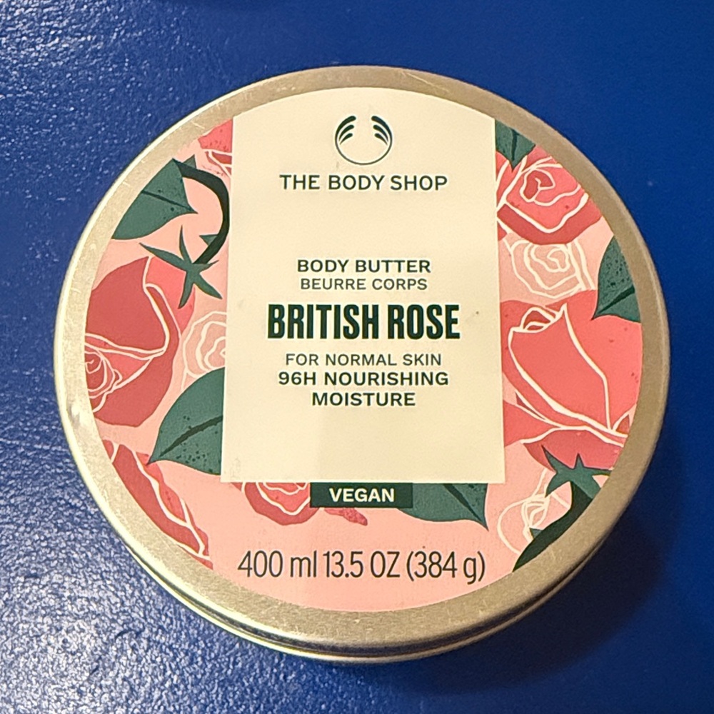 The Body Shop British Rose Body Butter - Pink and Green